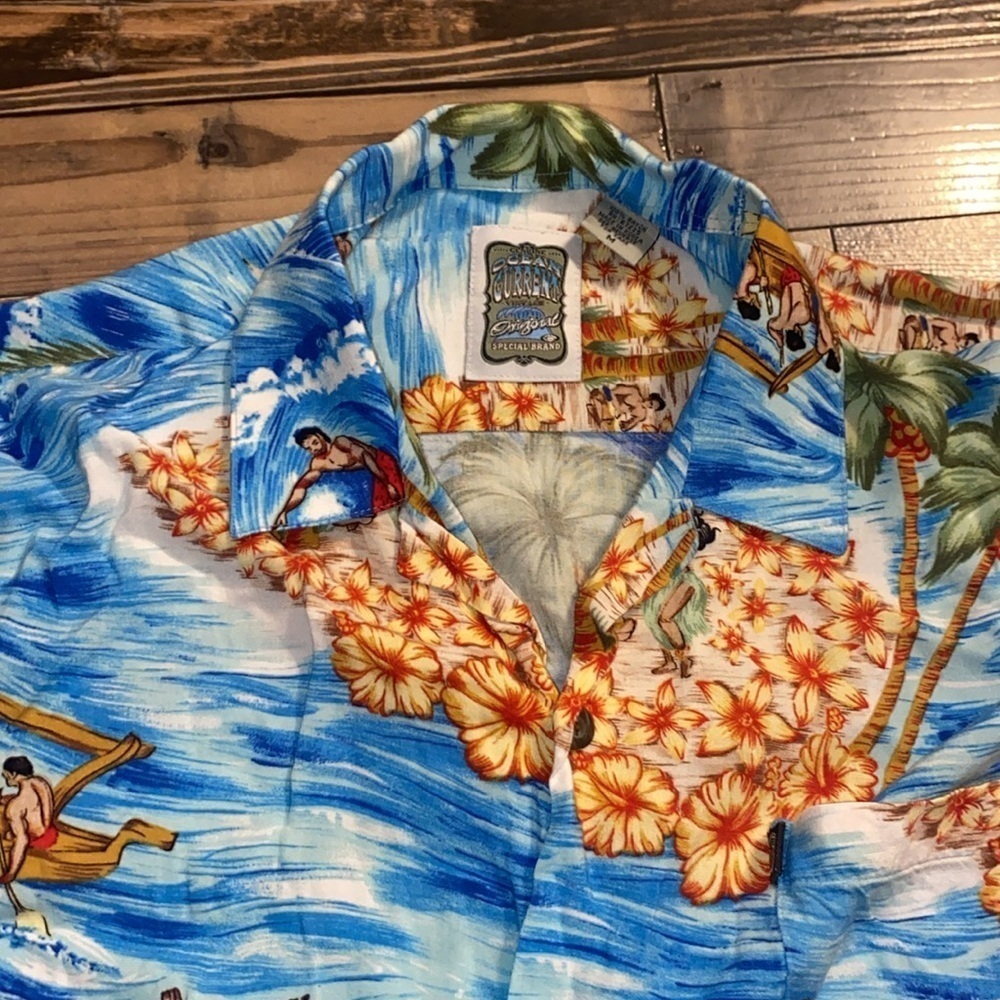 Ocean Current vintage button down Hawaiian shirt size medium - Picture 3 of 6